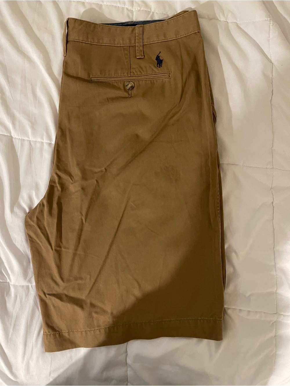 Ralph Lauren Tan Flat-Front Men's Shorts - Picture 2 of 3